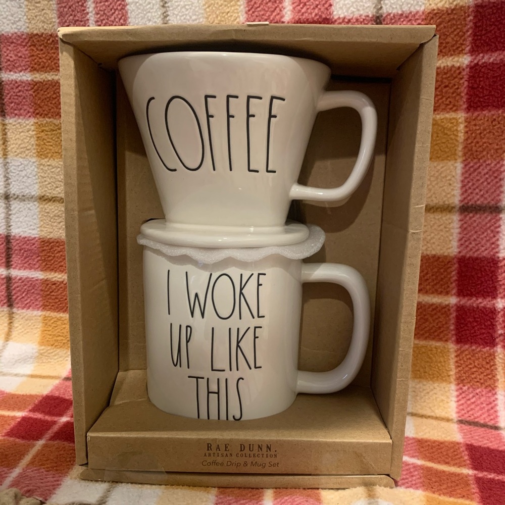 Rae Dunn coffee/ I woke up like this Set